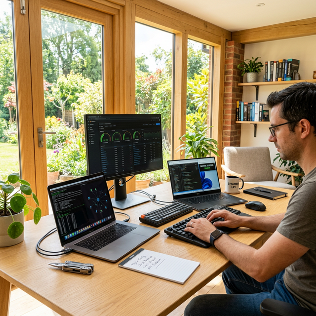 Écran affichant les environnements Windows et macOS.