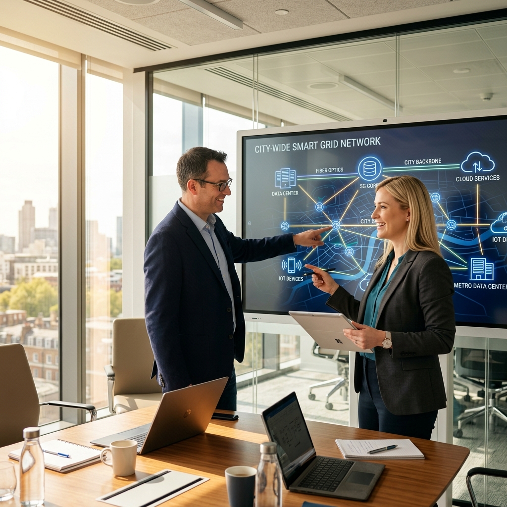 Schéma d'architecture réseau d'entreprise avec connexions sécurisées.